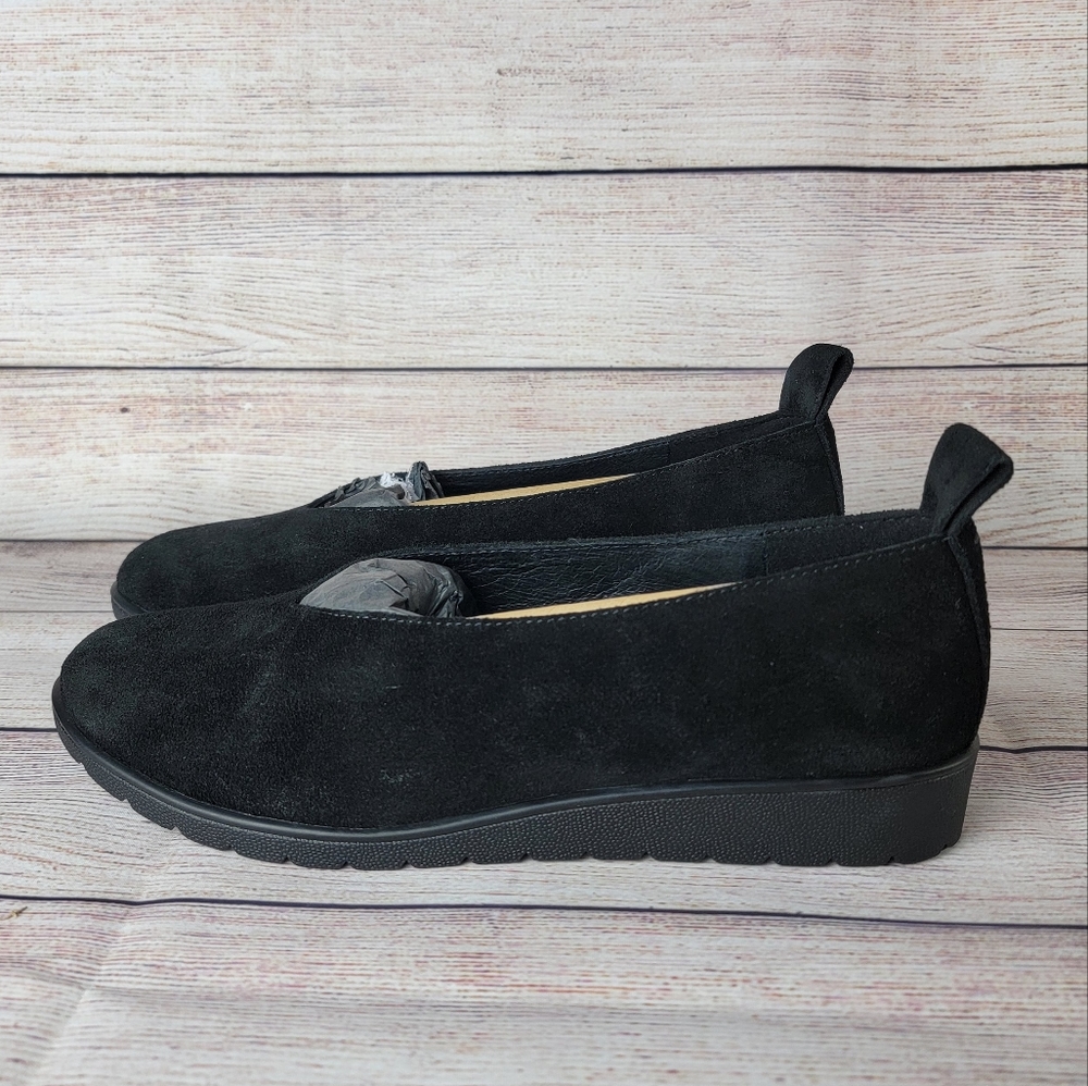 Eileen Fisher Humor Black Sport Suede Shoes